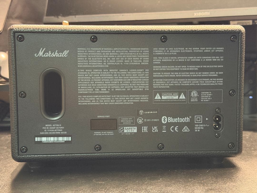 Marshall Acton 3 ワイヤレススピーカー ブラック