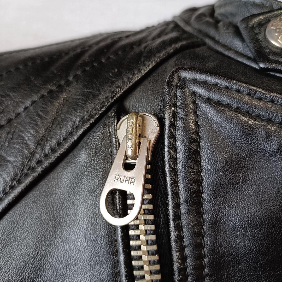 70s ドイツ erbo レザー ダブルライダース ブラック