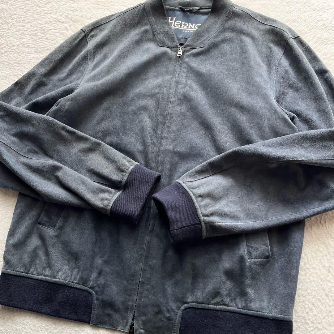 HERNO ヘルノ ゴートスエード ジップアップ ブルゾン ジャケット