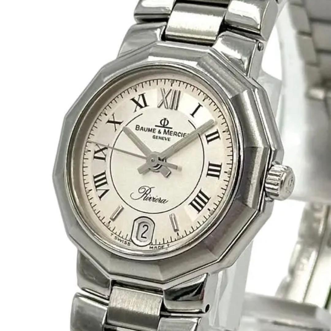 【新品電池】　ボーム＆メルシエ　リビエラ　5231　腕時計　ドデカゴン　シルバー