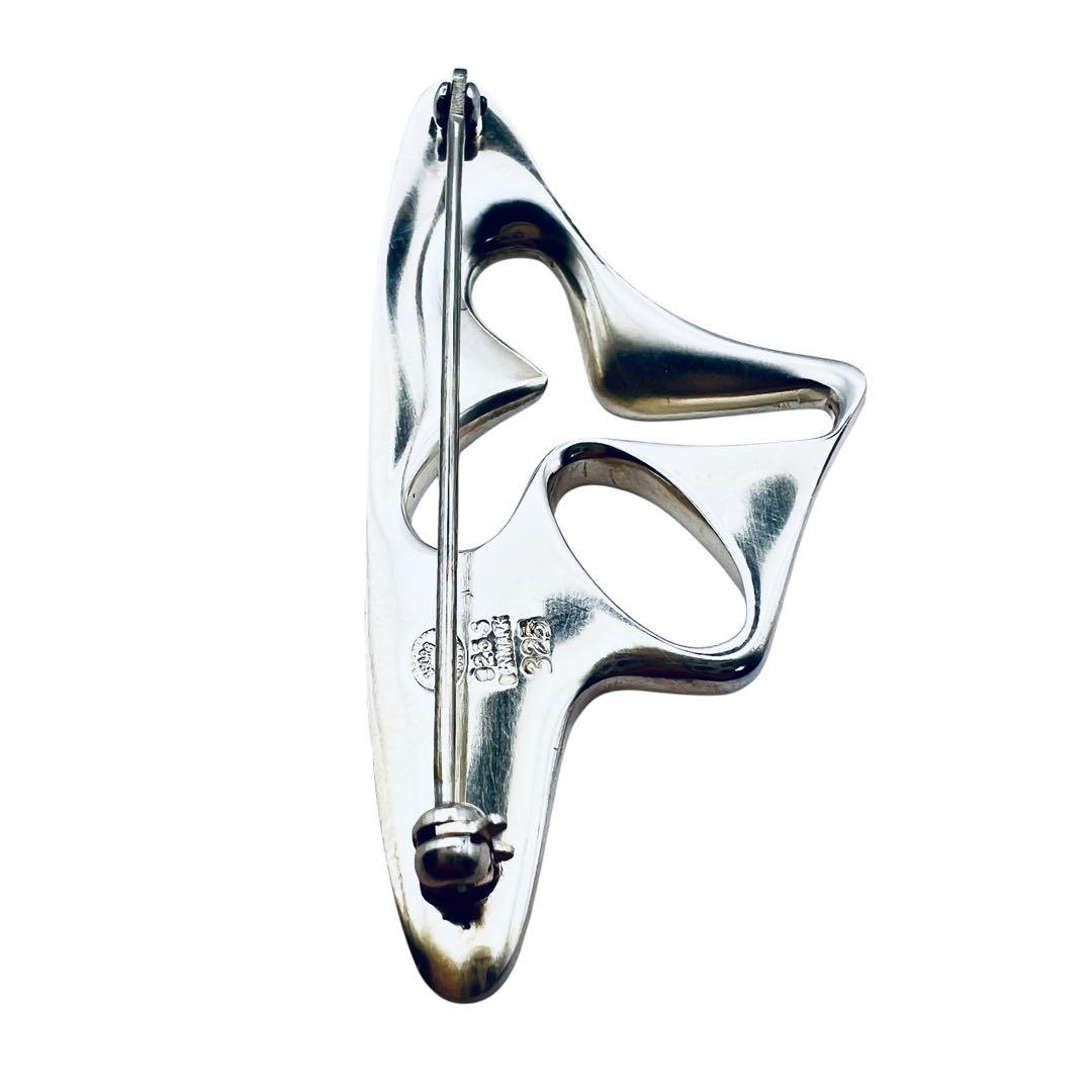 美品✨ジョージジェンセン　325 ヘニングコペル　シルバー　ピンブローチ