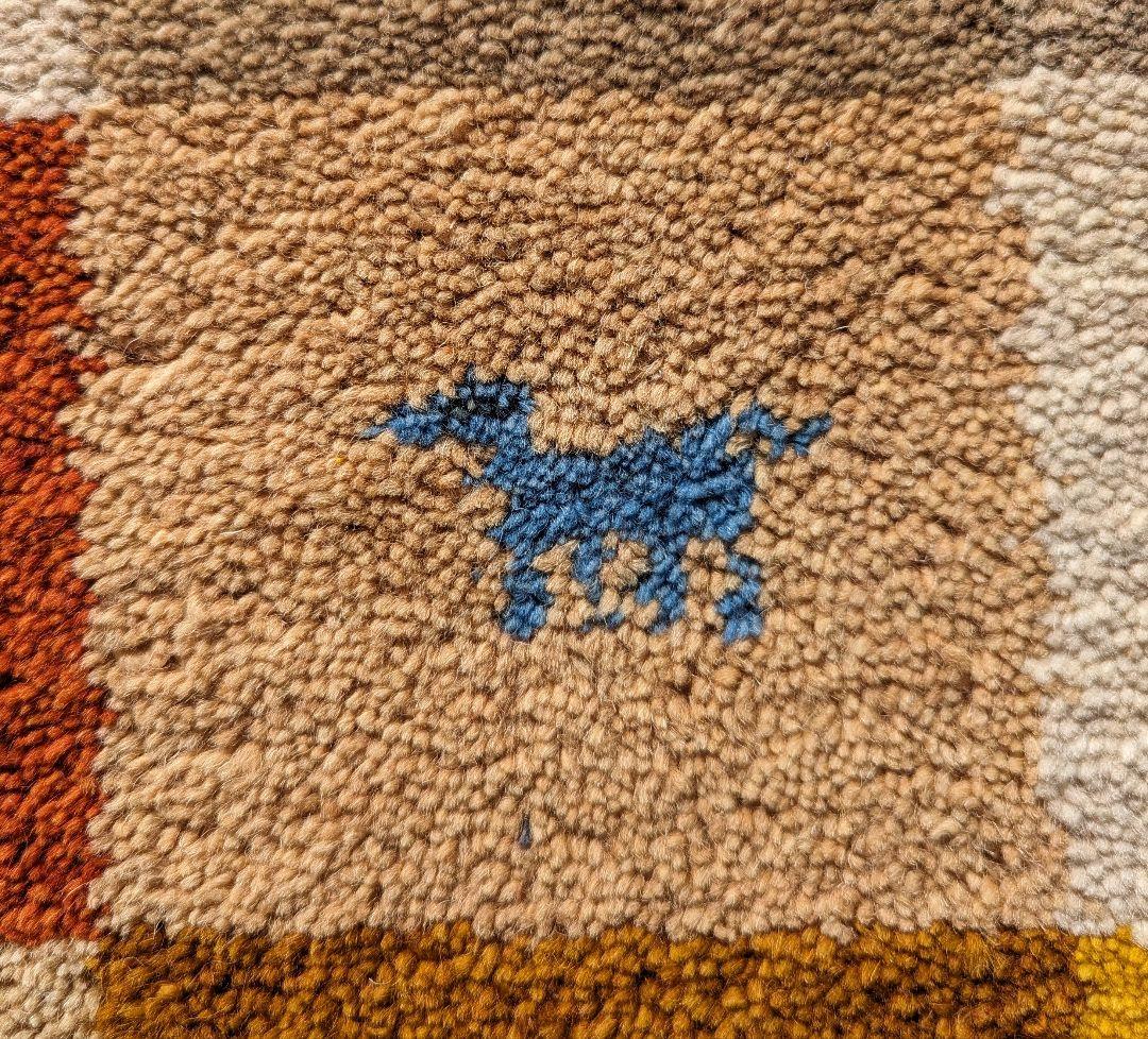 新品未使用　ギャッベ　ペルシャ絨毯　182 × 120cm　可愛い柄