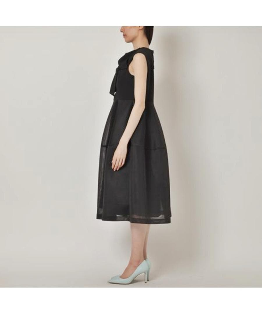 ひまわりMuses■42■ タックリボンワンピース ■ブラック■