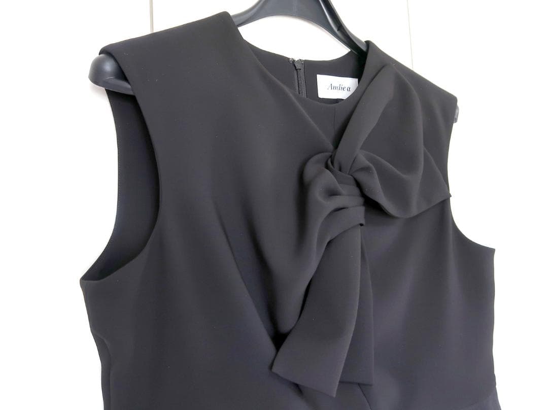 ひまわりMuses■42■ タックリボンワンピース ■ブラック■