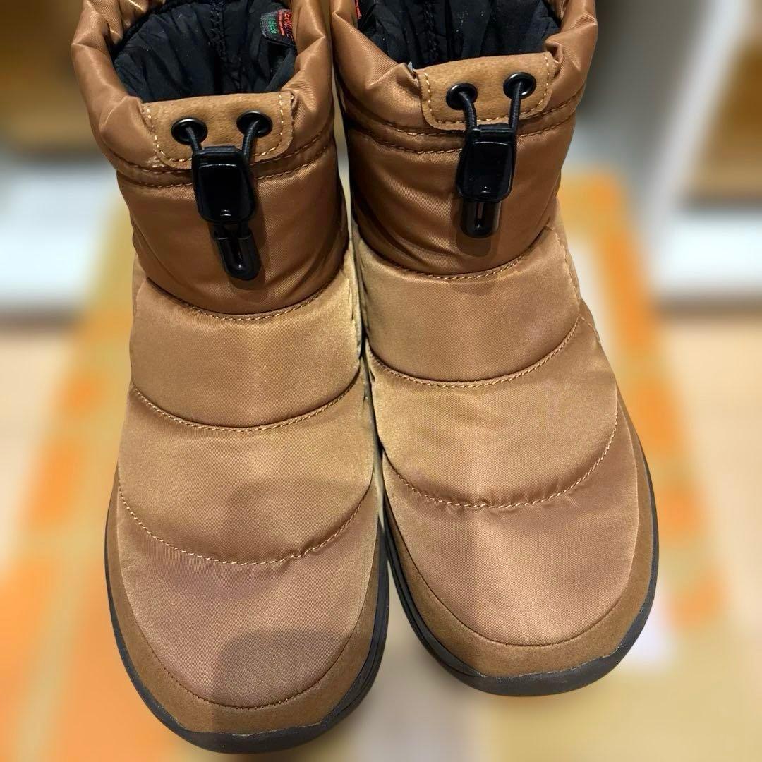 THE NORTH FACEノースフェイス ヌプシ ロゴ ショート ブラウン