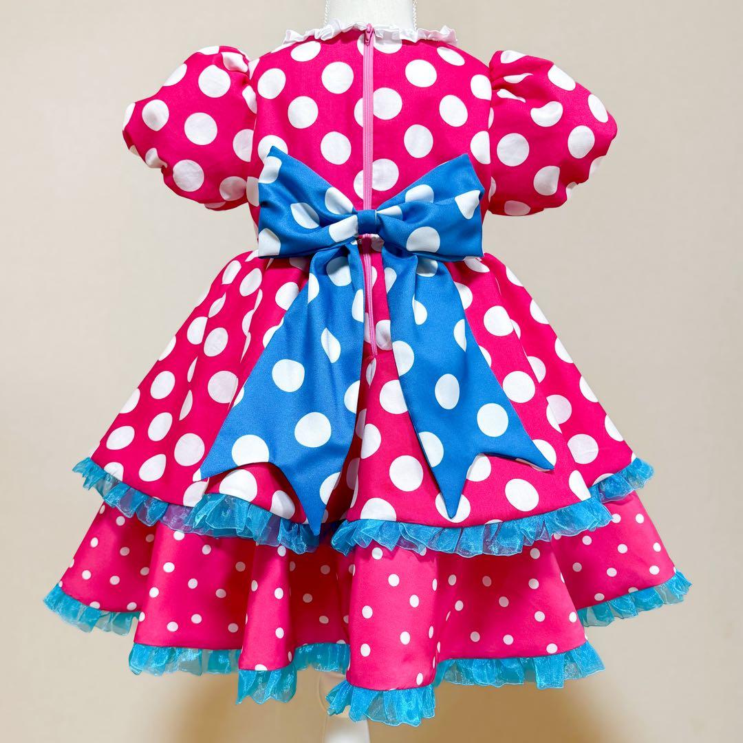 パルパルーザ ミニーのファンダーランド◆水玉ピンクワンピース 120cm