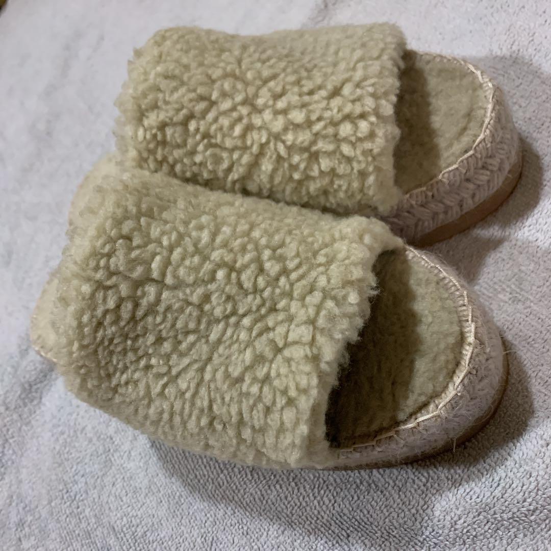 マルジェラ厚底ボアサンダル37