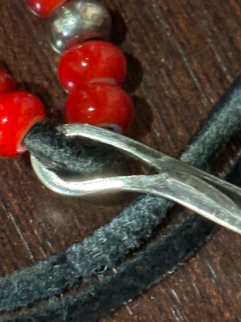 ゴローズシルバープレーン特大フェザーOLD 美品　雰囲気抜群　鹿革紐セット