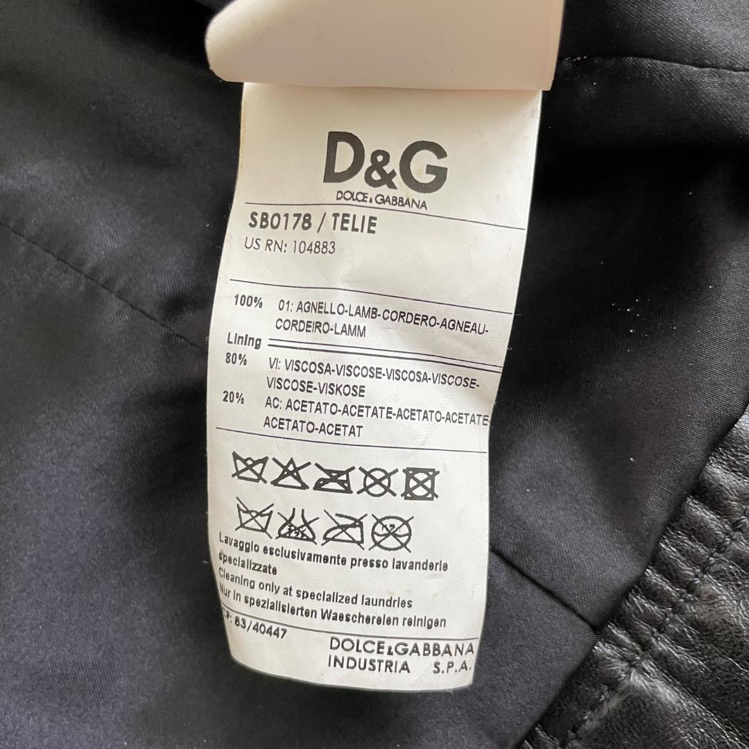 希少デザイン ドルチェ&ガッバーナ ラムレザージャケット マルチジップ M相当