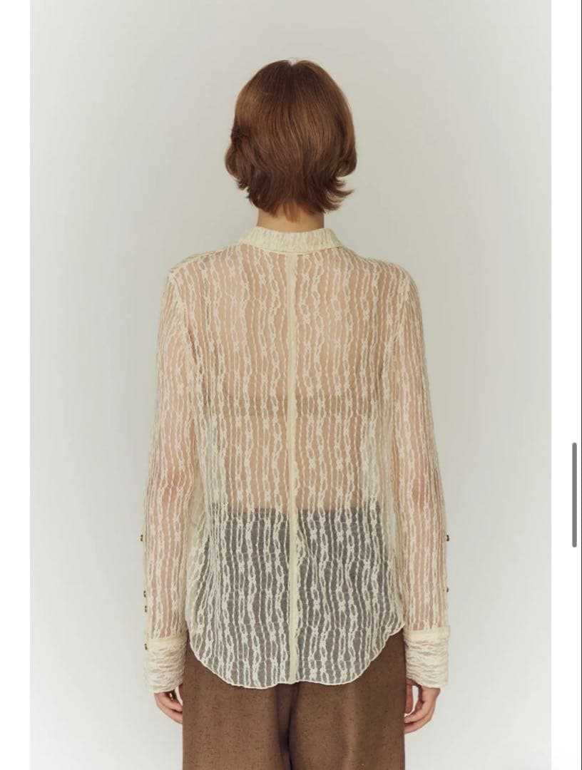トップス TULLE LACE SHIRT