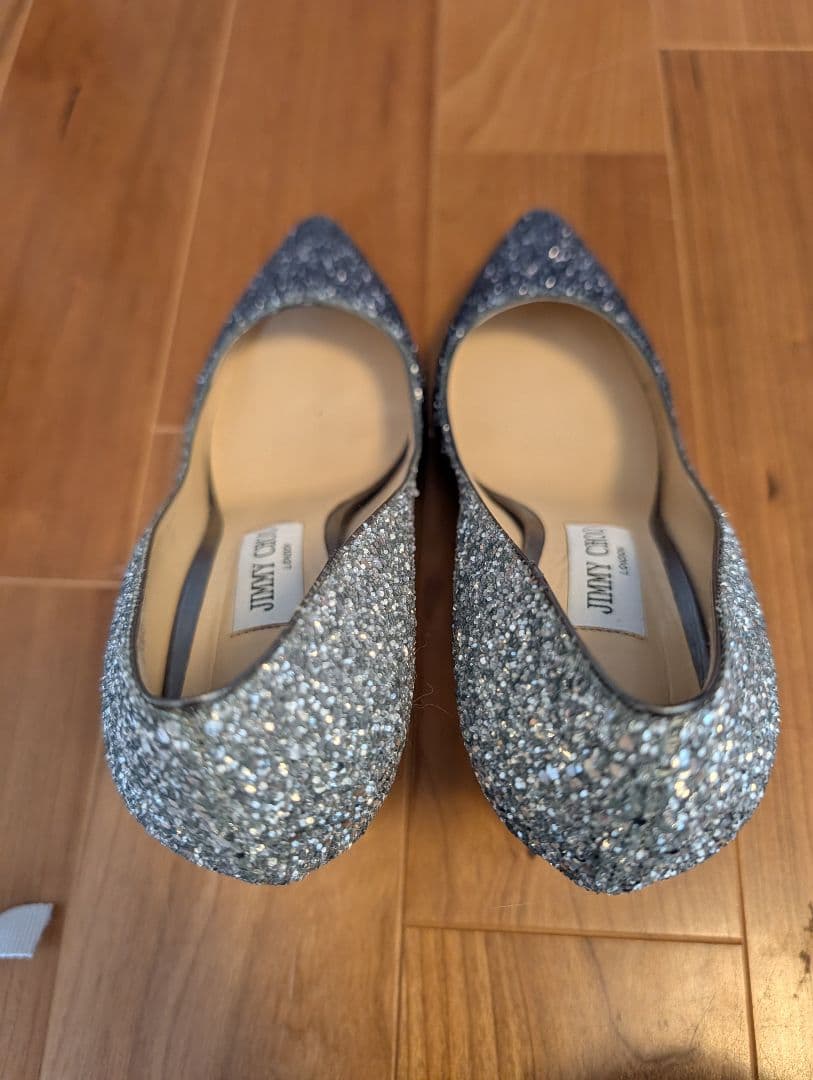 JIMMY CHOO ネイビー・シルバー ROMY85