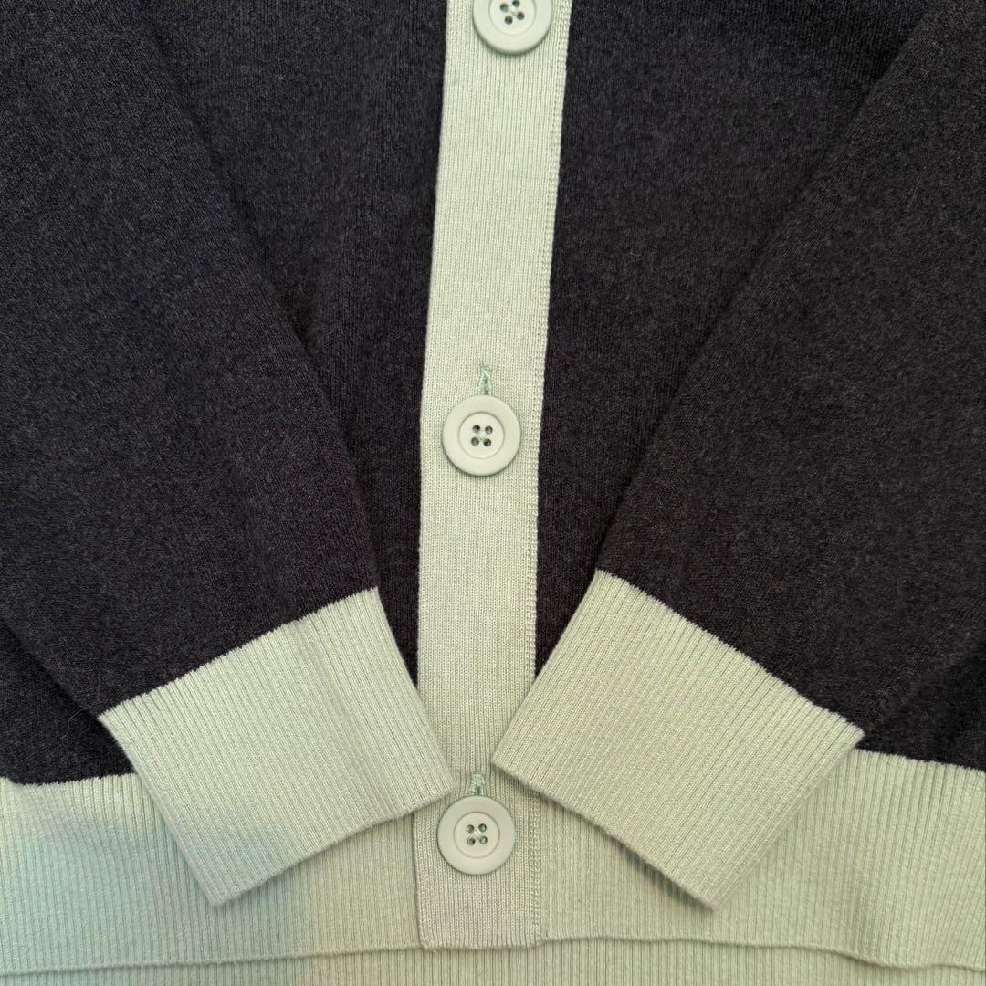 CABaN コットンカシミヤ バイカラーVネックカーディガン 47,300