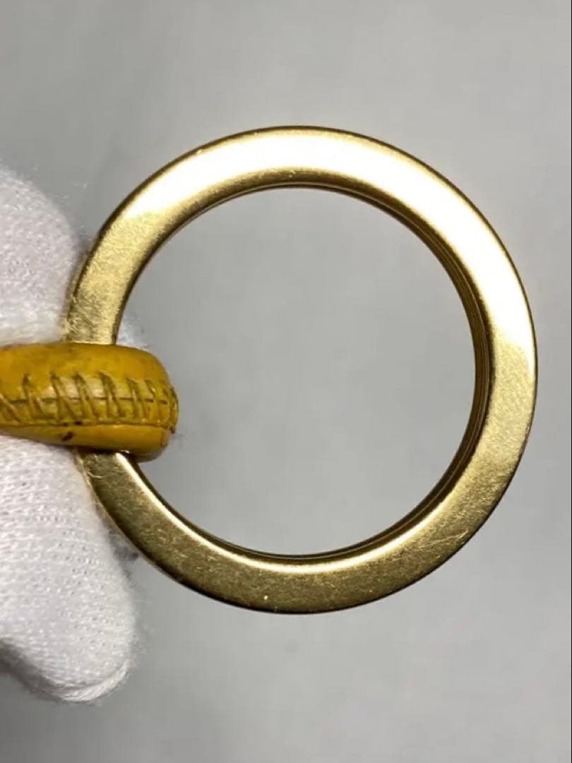 ボッテガヴェネタ レザー ゴールド金具 トライアングル キーホルダー チャーム