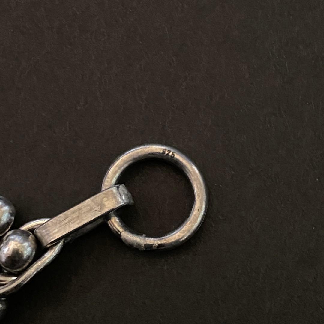 Vintage メキシコ シルバー パール DNA ブレスレット 8mm玉