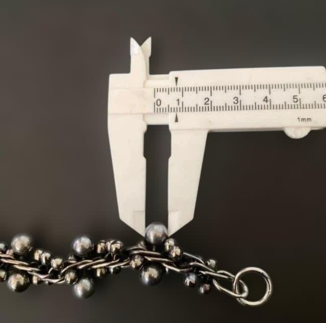 Vintage メキシコ シルバー パール DNA ブレスレット 8mm玉