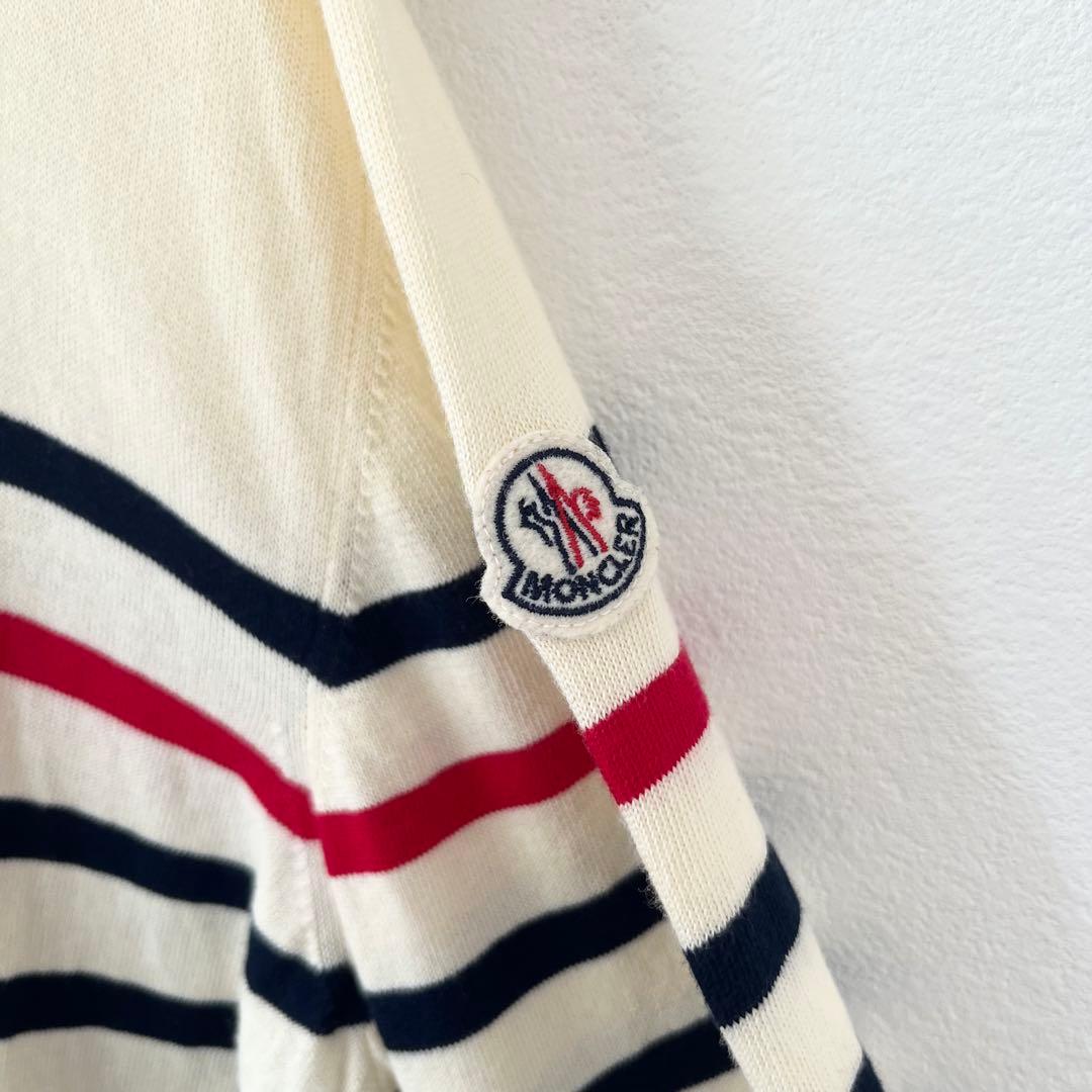 【人気定番】モンクレール ニット セーター ボーダー クリーム S