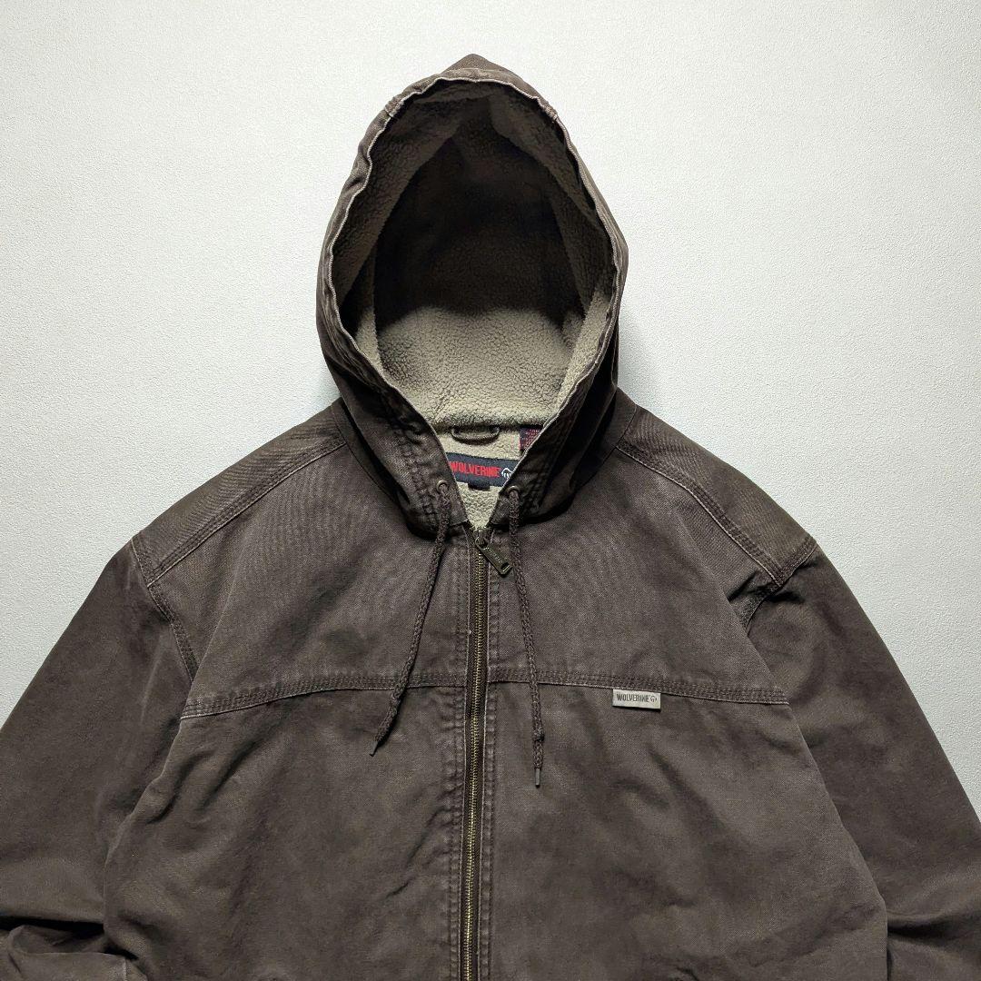 WOLVERINEダックアクティブジャケット 裏ボアフェードブラウン雰囲気系