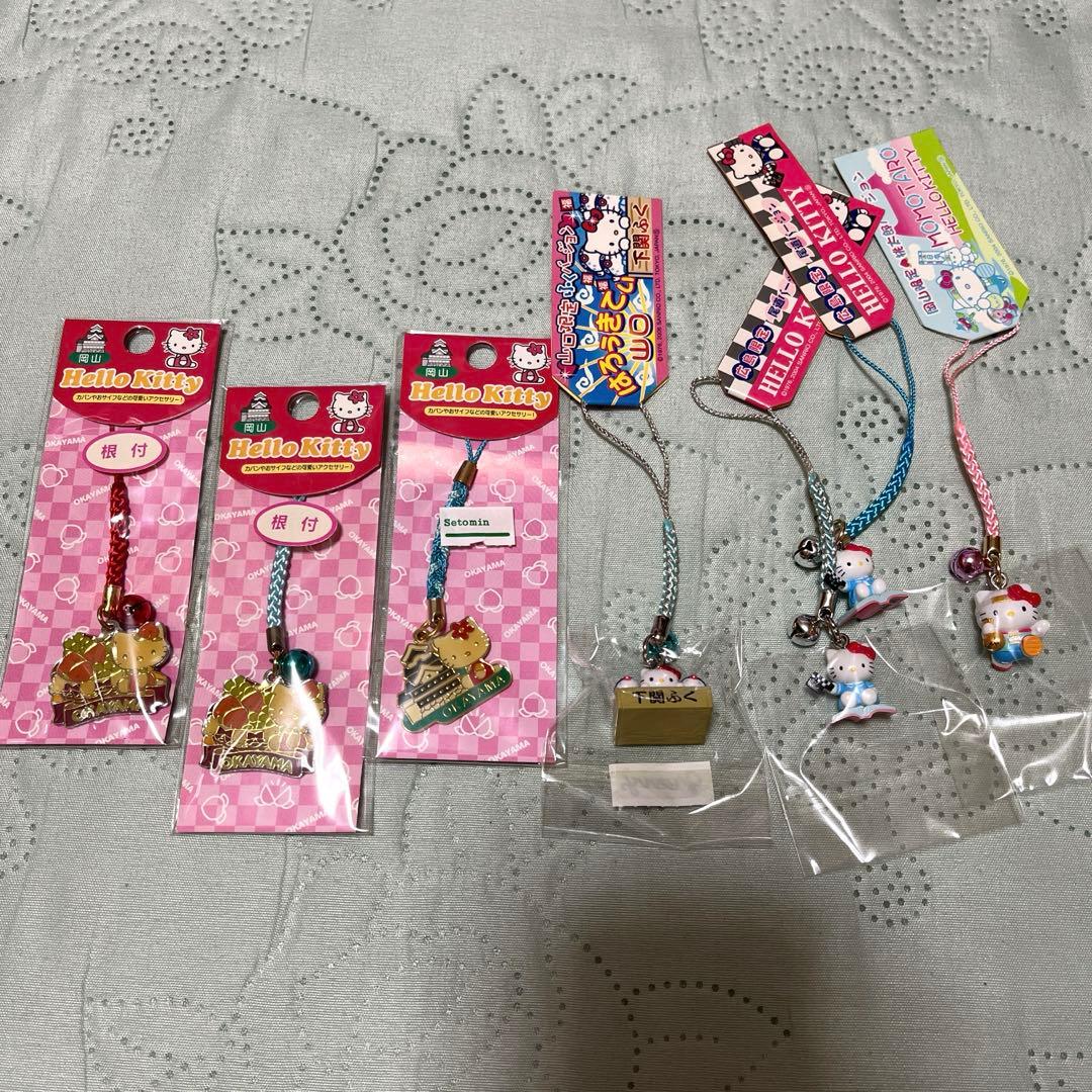 Hello kitty(ハローキティ) 根付け ストラップ他(平成キティ)64個