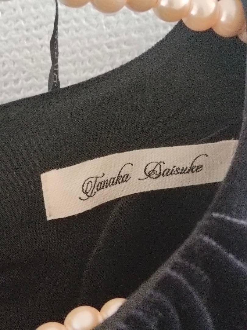 トップス tanakadaisuke gather neck velour tops