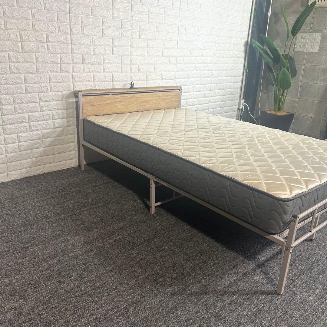 ベッドセット ベッドフレーム マットレス セミダブルサイズ 寝具 F020