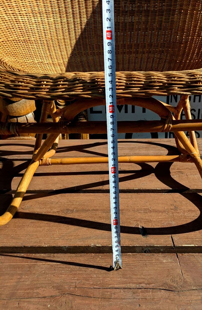 カメリア　ヴィンテージ　オールドラタン　ラウンドチェア　椅子