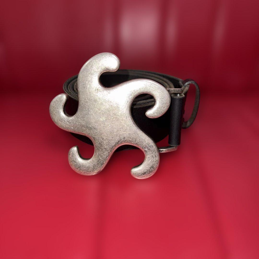 ERL ブラックレザーベルト 24aw ポーカーズ