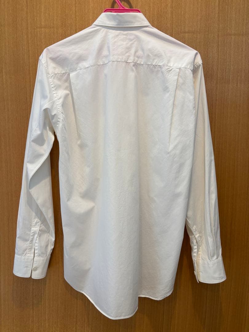 コムデギャルソンシャツ　ホワイト 刺繍入り 長袖シャツ　メンズSサイズ