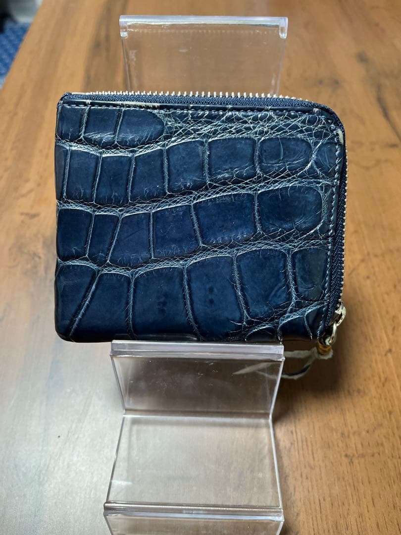 ブルーナボイン　クロコ　スモールウォレット