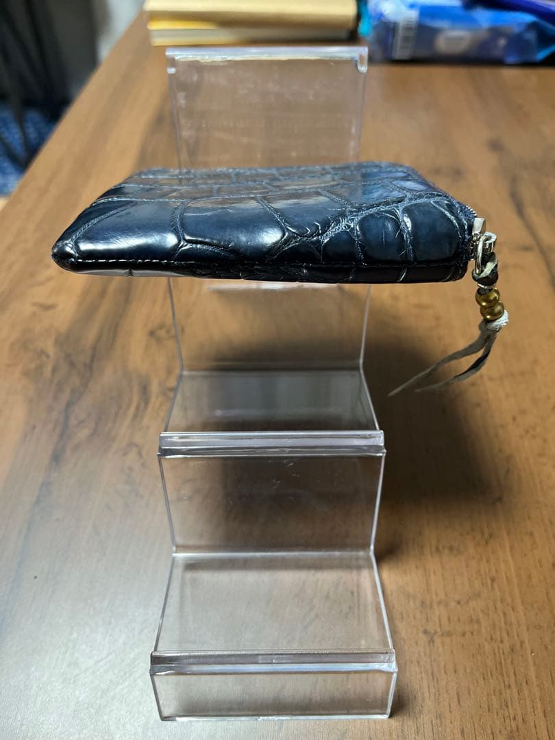 ブルーナボイン　クロコ　スモールウォレット