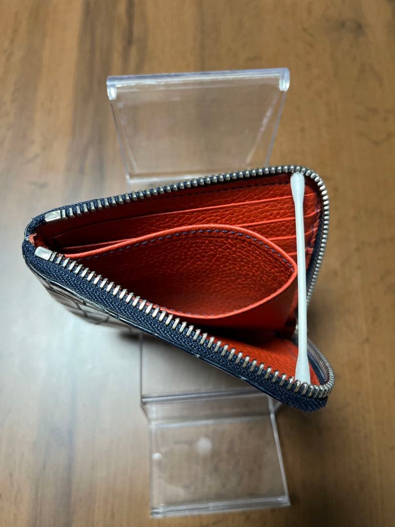 ブルーナボイン　クロコ　スモールウォレット