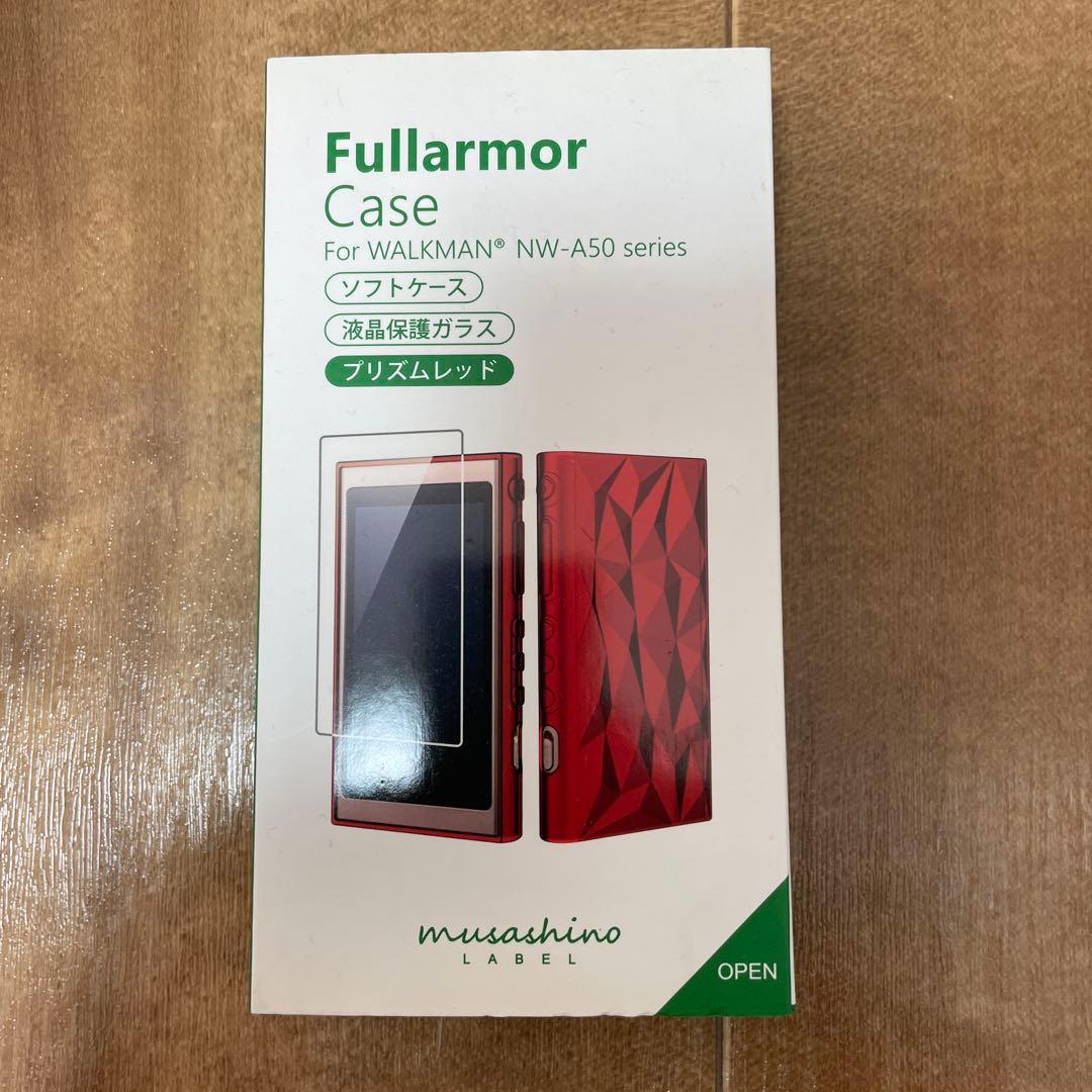SONY NW-A55 レッド　ソニー　ウォークマン、社外品ケース、予備ケーブル