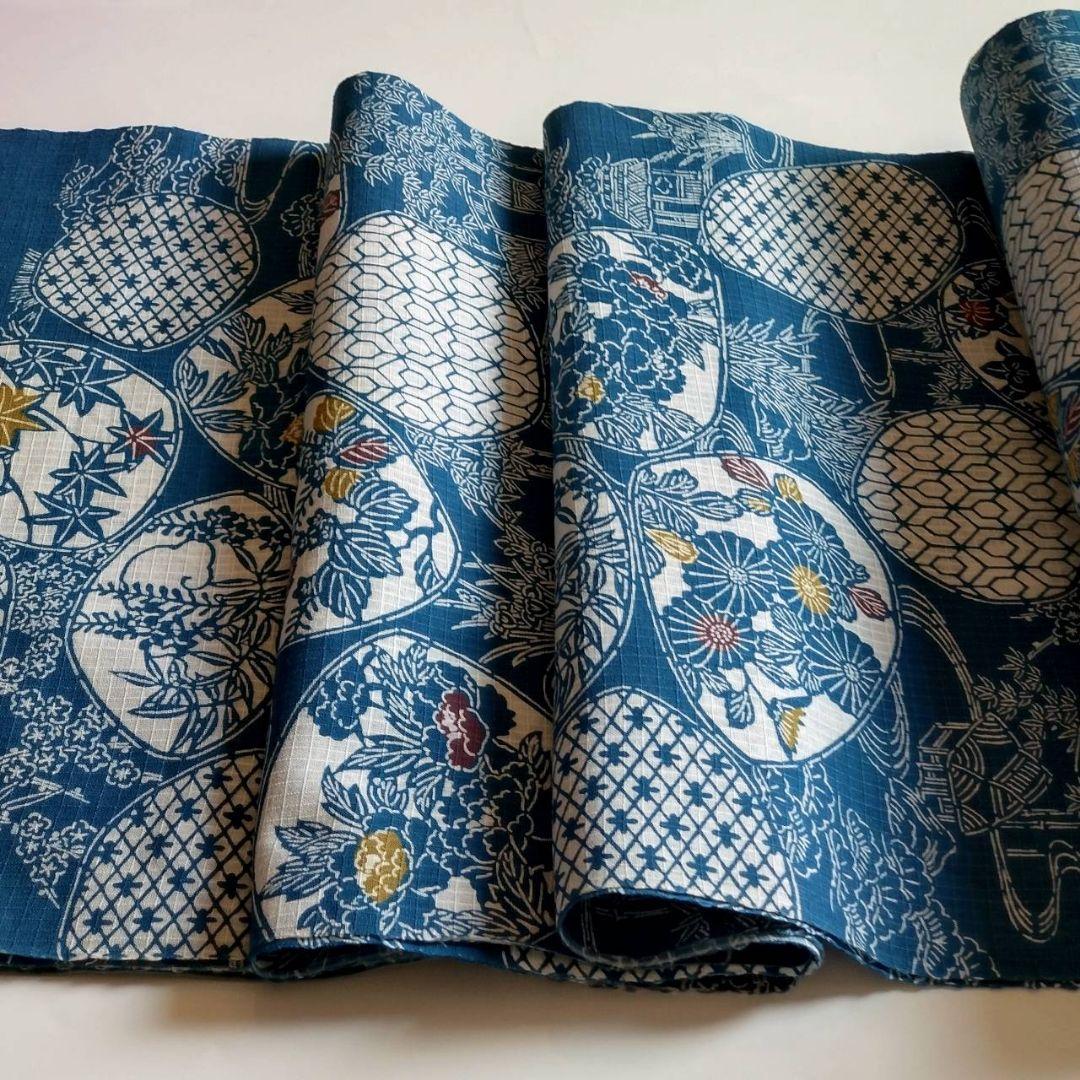 技術保存無形文化財 池泉小紋 綿紅梅反物 summerセール 蔵出しセール