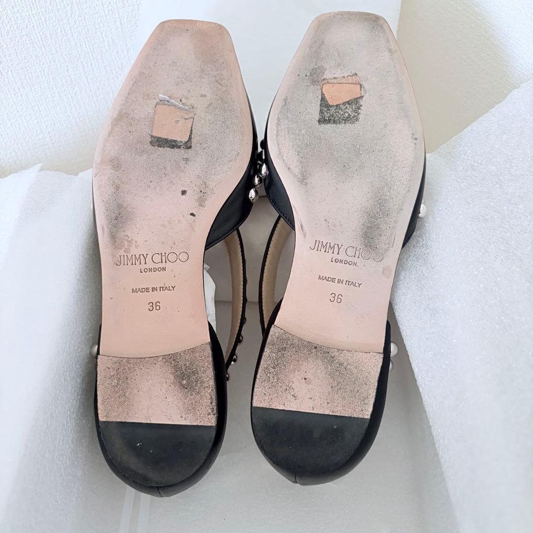 JIMMY CHOO スタッズ付き ブラックパンプス