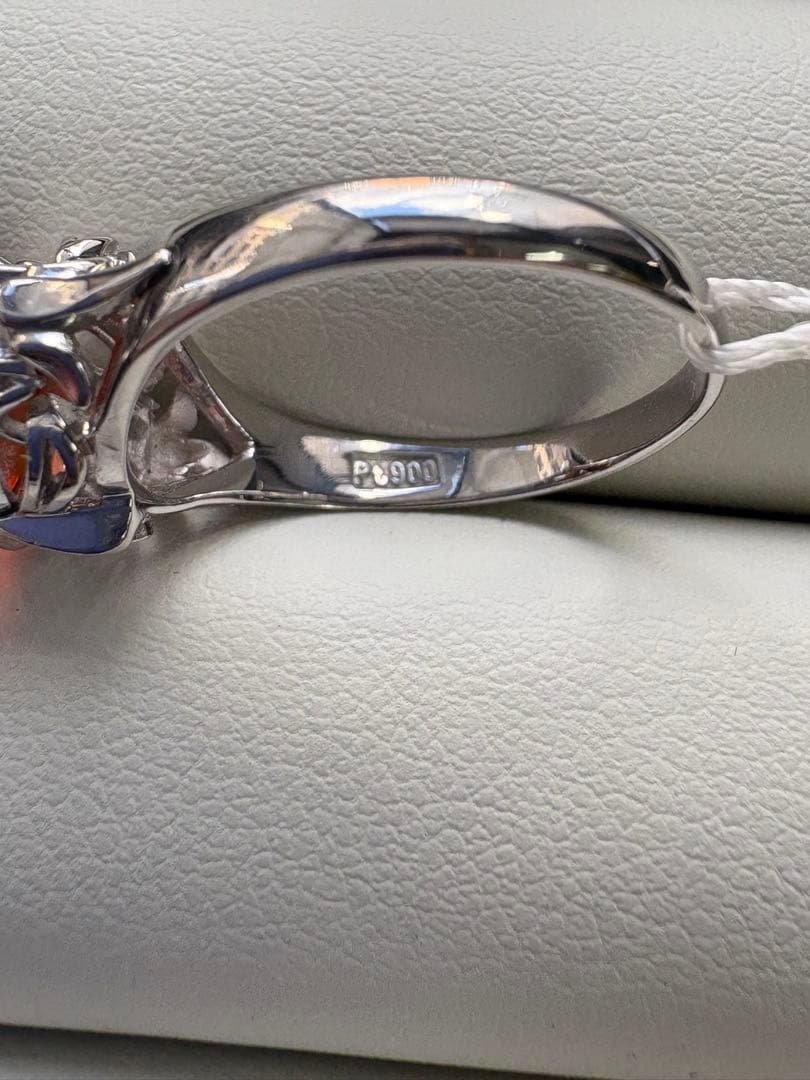 天然オパール　リング　pt900 プラチナ　ダイヤモンド