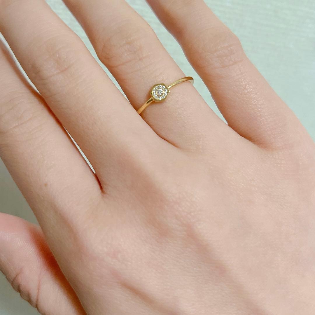 アーカー　ルーシュダイヤモンド リング　18Kイエローゴールド　11号