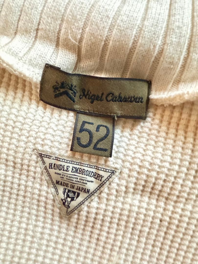 新品！Nigel Cabourn タートルネック　ワッフルセーター　アイボリー