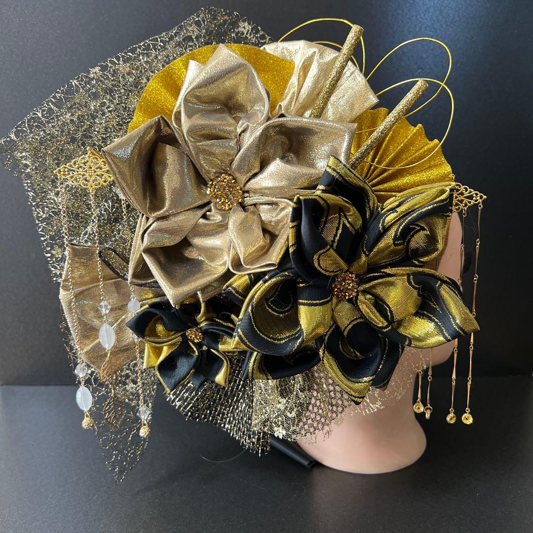 髪飾り・かんざし・成人式・結婚式・つまみ細工・豪華・超ド派手・振袖・花魁