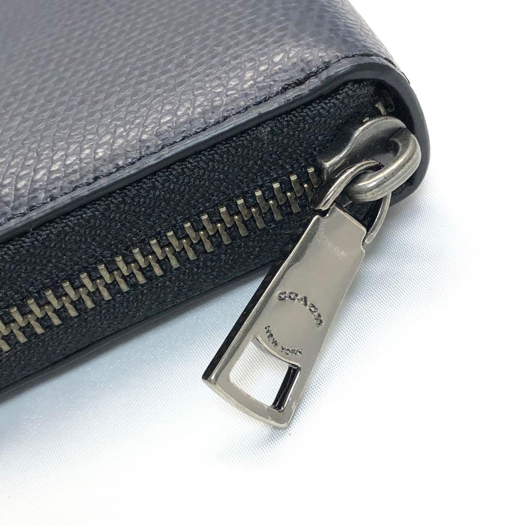 【極美品✨】　COACH コーチ　長財布　メンズ　ネイビー