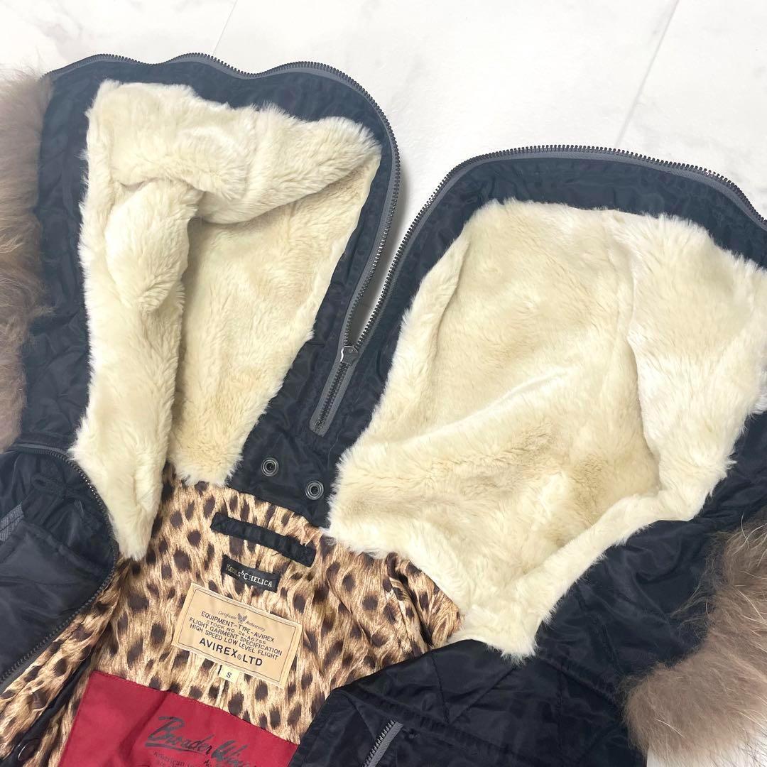 極美品 希少 アヴィレックス ヒョウ柄 フライトジャケット N-2B 短丈 S