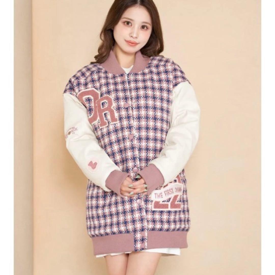 ダーリッチ Dベアチェックビッグスタジャン