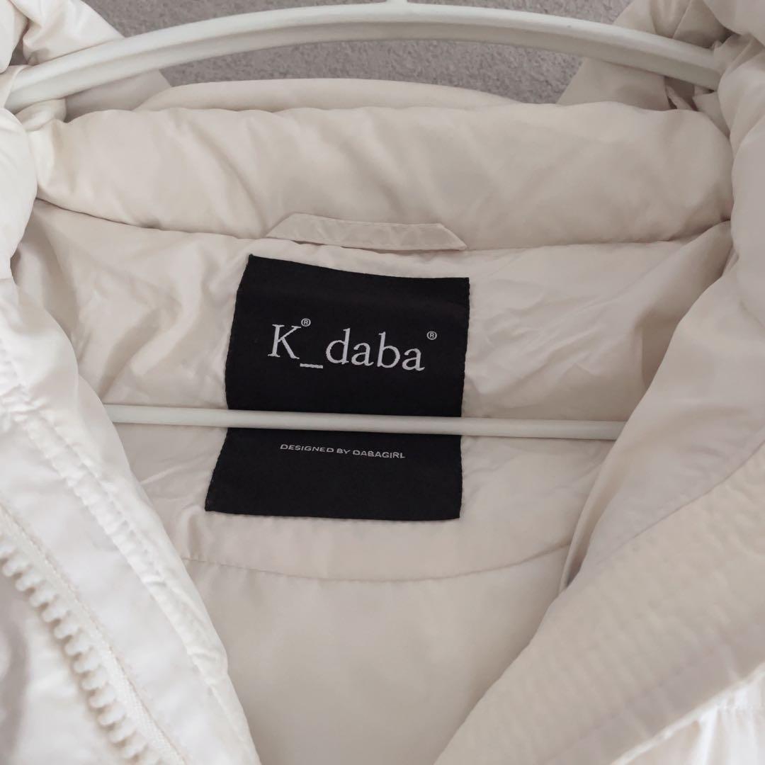 【美品】DHOLICファーフード&ベルト付ダウンジャケットSホワイト