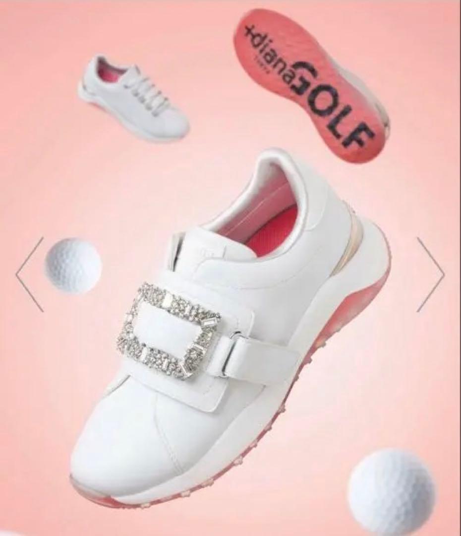 ＋Dianaゴルフシューズ　ビジュー　23.0cm