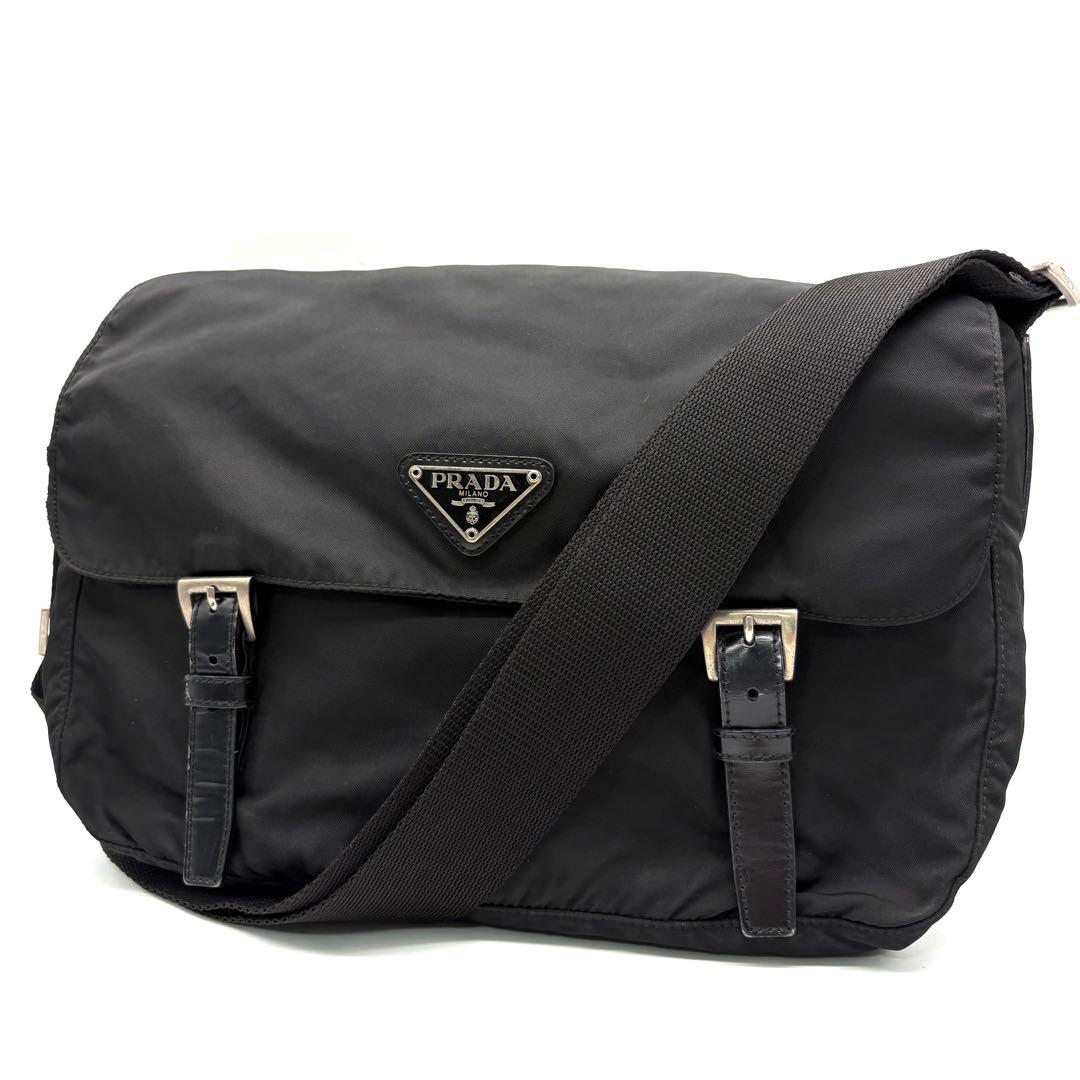 【良品！✨】PRADA プラダ メッセンジャー ショルダーバッグ ブラック