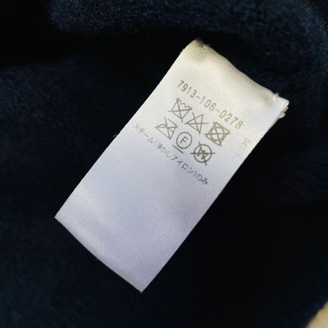 美品✴︎Blamink ヤク混 クルーネック ニット 38 ネイビー ブラミンク