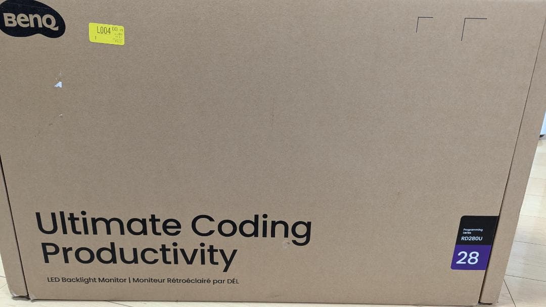 BenQ プログラミングモニター 28.2インチ 4Kモニター RD280U