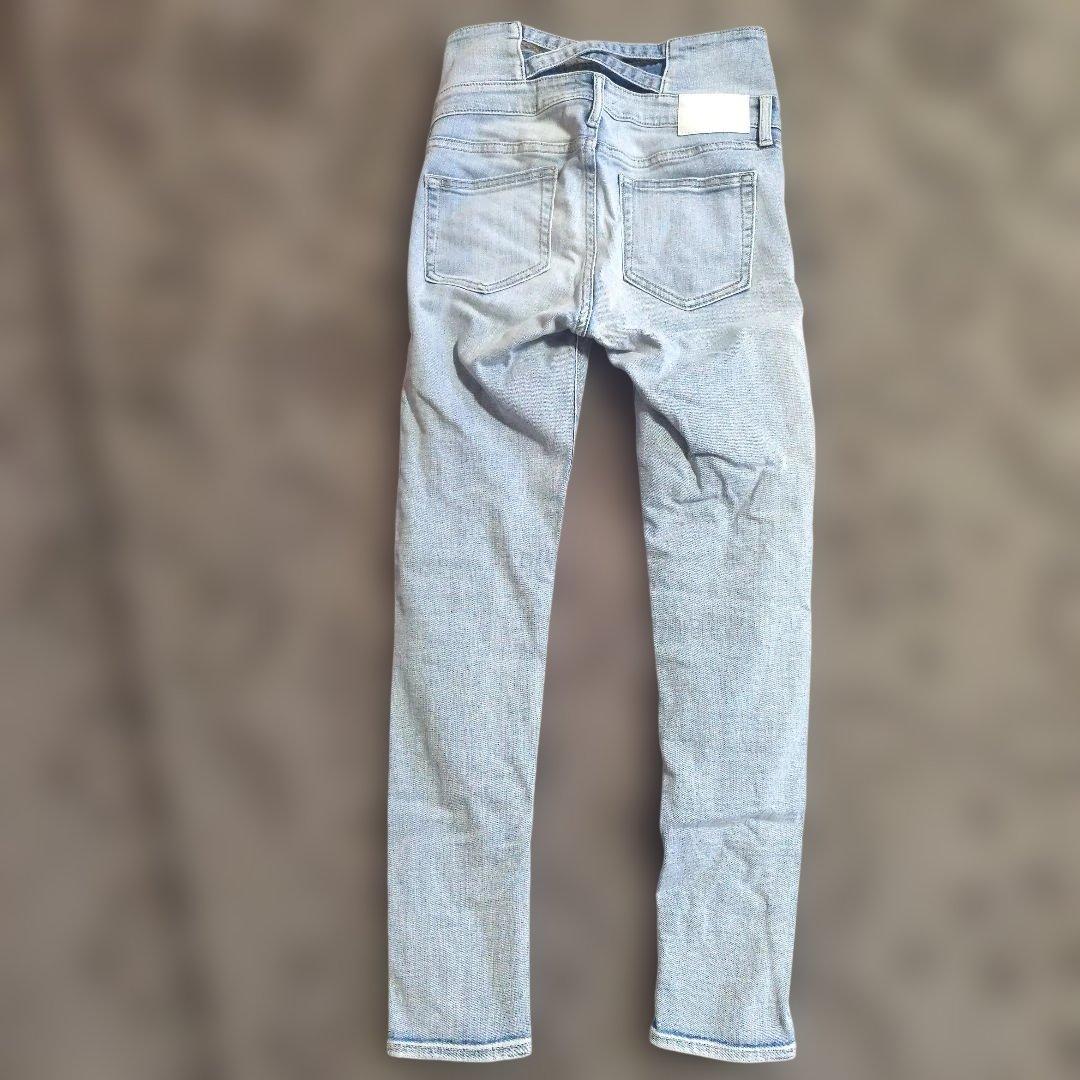 ジェイダ　ハイウエストウエストクロススキニーデニムパンツ