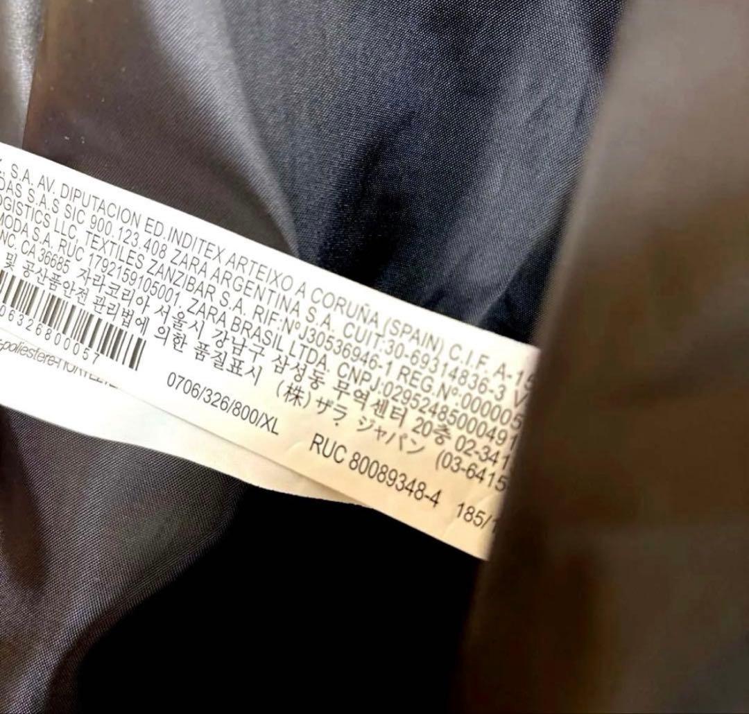 【美品】ZARA ダブルライダース パーカー付ブルゾン XL