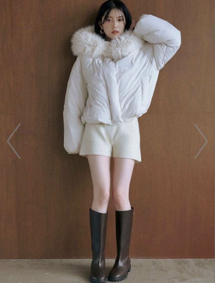 【完売色】SNIDEL ♡西川フードファーショートダウン IVR