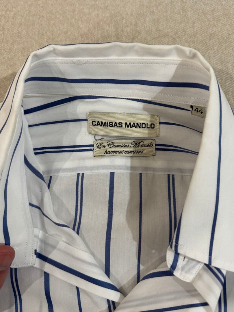 CAMISAS MANOLO ストライプ長袖シャツ 44