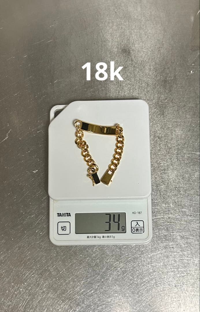 「完全早い者勝ち」18k ゴールドブレスレット